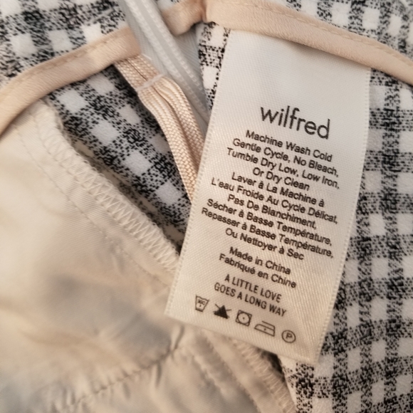 Wilfred Kick Flare Gingham Pants Size 8 - Picture 13 of 13